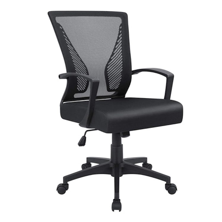 Furmax Mid-Back Swivel Lumbar Support Desk Chair