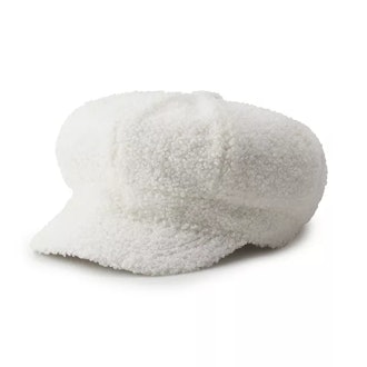 Sherpa Newsboy Hat - Winter White
