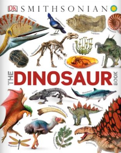 'The Dinosaur Book' by John Woodward, illustrated by DK Publishing is a dinosaur children's book.