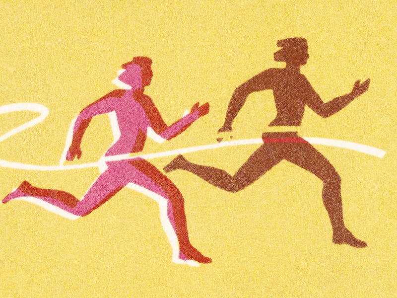 Runners in a race.