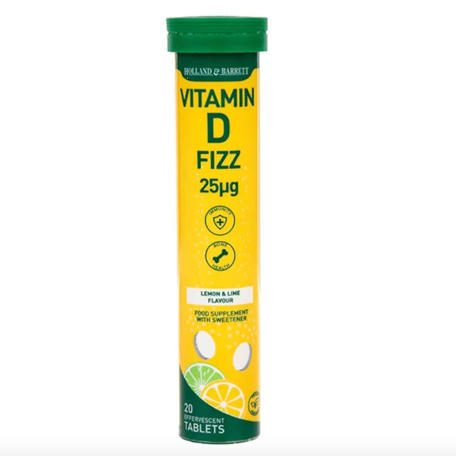 Holland & Barrett Vitamin D3 25ug Lemon and Lime Flavour Effervescent 20 Tablets