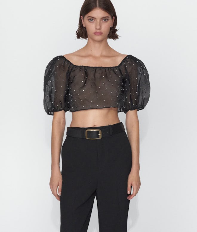 Pearl Organza Top