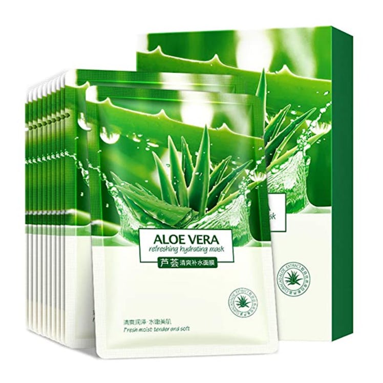 PalNour Aloe Facial Sheet Masks (10-Pack)