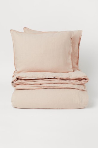 Washed linen duvet cover set