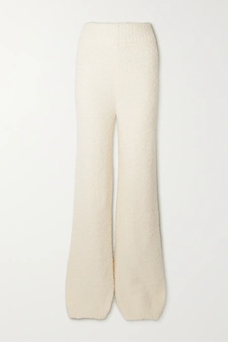 Cozy Knit bouclé pants - Bone