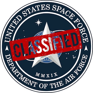 U.S Space Force logo with red "Classified" stamp