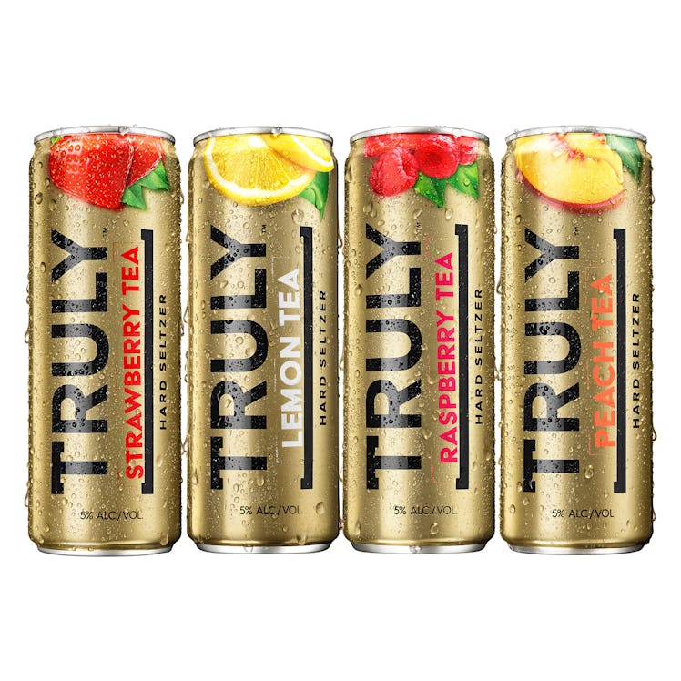 Truly's Iced Tea Hard Seltzer features four different fruity flavors.