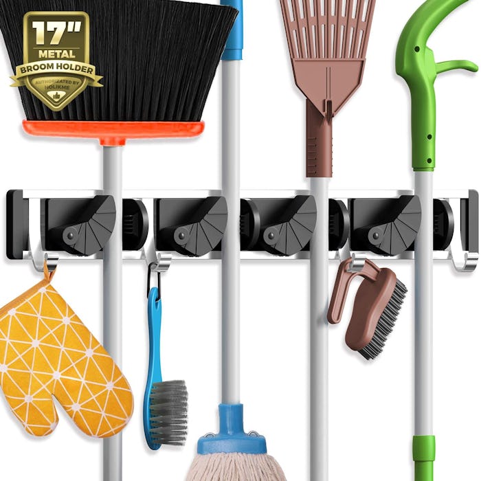 Holikme Wall Mounted Mop an Broom Holder