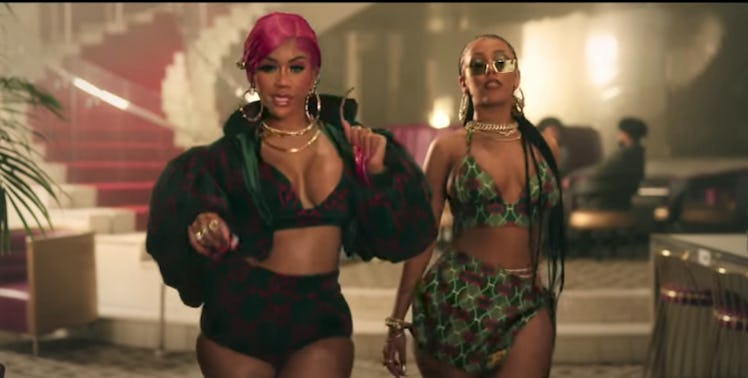 A screenshot from Saweetie and Doja Cat's "Best Friends" video