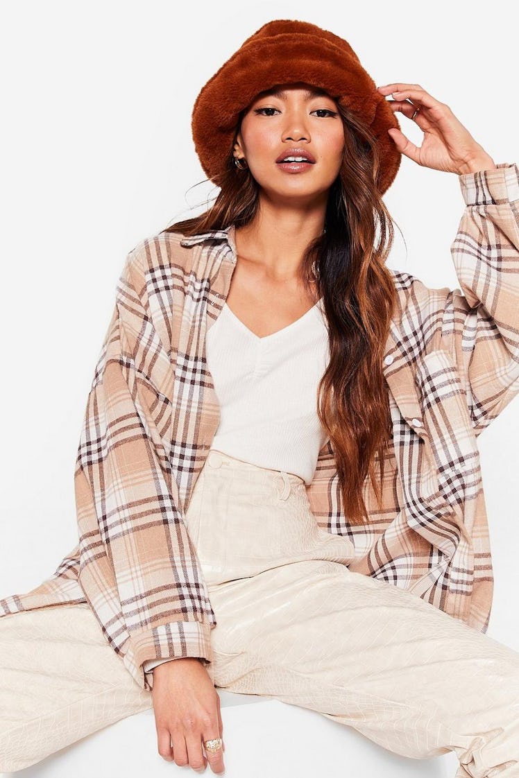 Nasty Gal Let's Head Out Faux Fur Bucket Hat