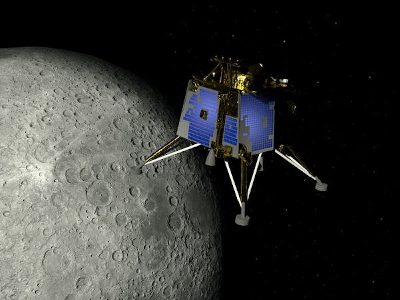 Artist depiction of the the Chandrayaan-2 lunar mission from India.