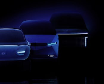 Hyundai's forthcoming lineup of electric vehicles was teased in December 2020.