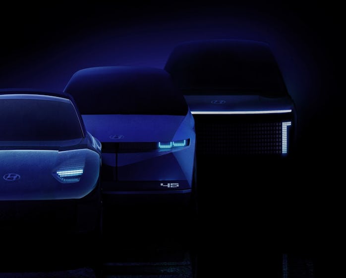 Hyundai's forthcoming lineup of electric vehicles was teased in December 2020. 