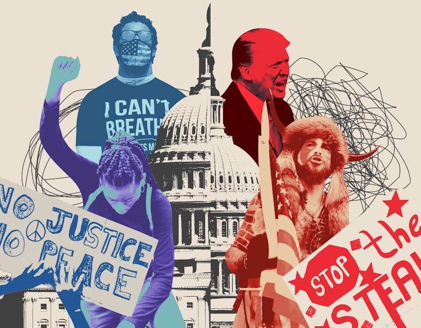 The Capitol Hill riots have been falsely compared to the Black Lives Matter movement.