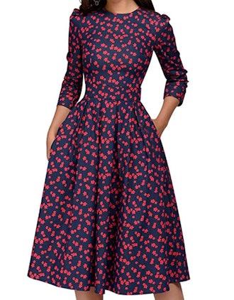 Simple Flavor Floral Vintage Dress 