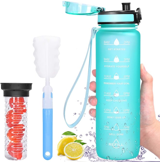 Favofit Motivational Water Bottle With Fruit Infuser