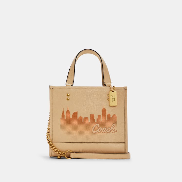 Jennifer Lopez X Coach's Skyline Graphic Dempsey Tote. 