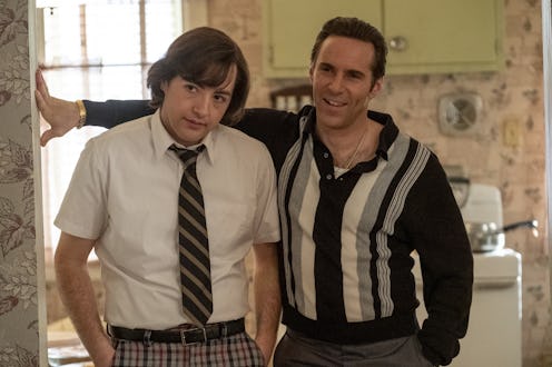 Michael Gandolfini as Teenage Tony Soprano and Alessandro Nivola as Dickie Moltisanti in 'The Many S...