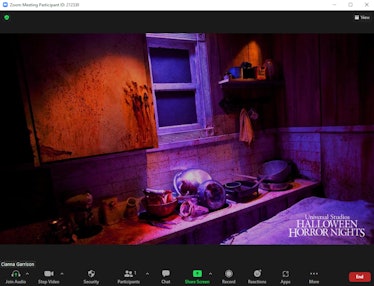 These scary Zoom backgrounds include a creepy kitchen that looks like a murder scene.