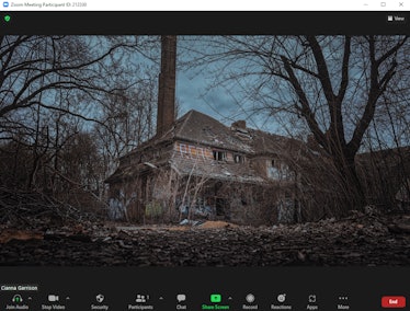 These scary Zoom backgrounds include abandoned haunted houses.