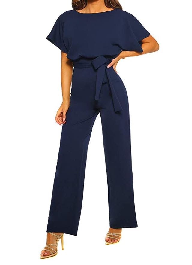 Happy Sailed Belted Wide Leg Jumpsuit