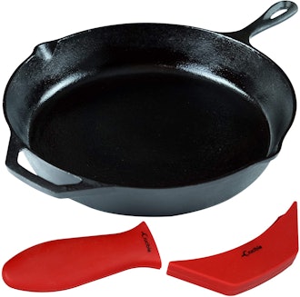 Crucible Cookware 12-Inch Cast Iron Skillet Set (Pre-Seasoned)