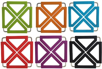 Tenta Kitchen Silicone & Stainless Steel Hot Pot Holder (6-Pack)