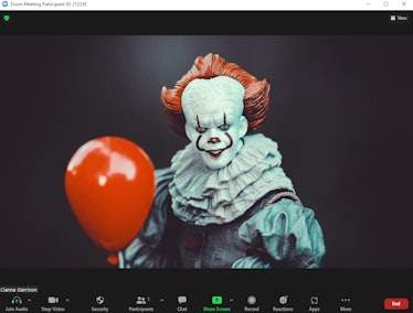 These scary Halloween Zoom backgrounds include Pennywise the clown.