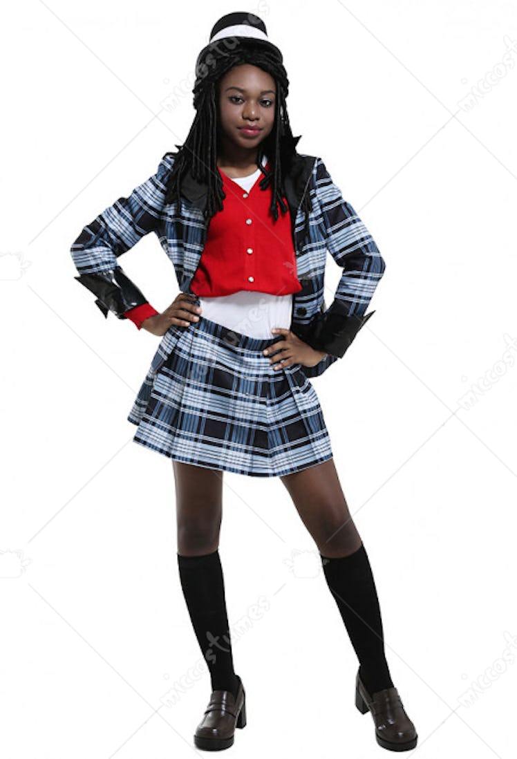 Clueless Adult Women's Vintage 1990s Fancy Girl Black Plaid Schoolgirl Costume For Halloween Party