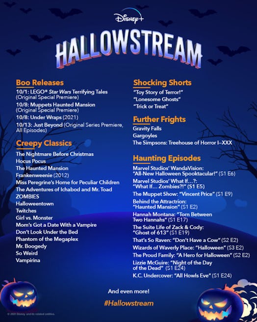 Hallowstream on Disney Plus features old classics and new favorites.