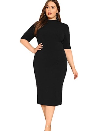 Floerns Solid Bodycon Dress