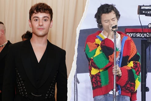 Tom Daley Knitted The Patchwork Jonathan Anderson Cardi Worn By Harry Styles