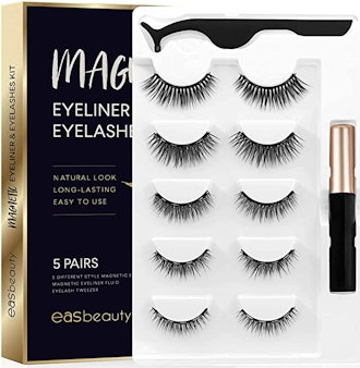 easbeauty Magnetic Eyeliner and Eyelashes Kit (5 Pairs)