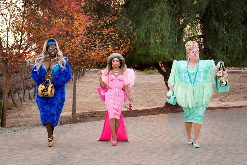 Bob the Drag Queen (left) with Shangela and Eureka. 
