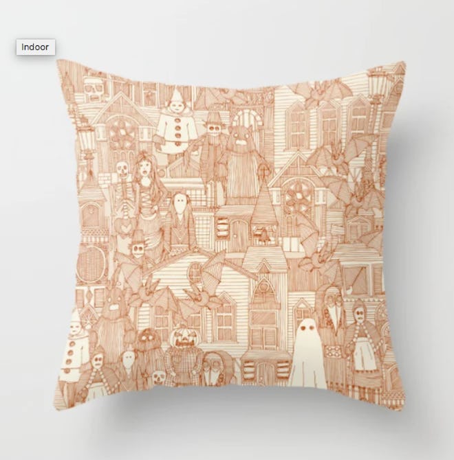 Vintage Halloween throw pillow