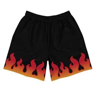Flaming Hot Men's Athletic Long Shorts