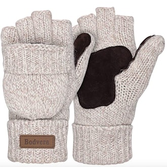 Bodvera Fingerless Wool Gloves