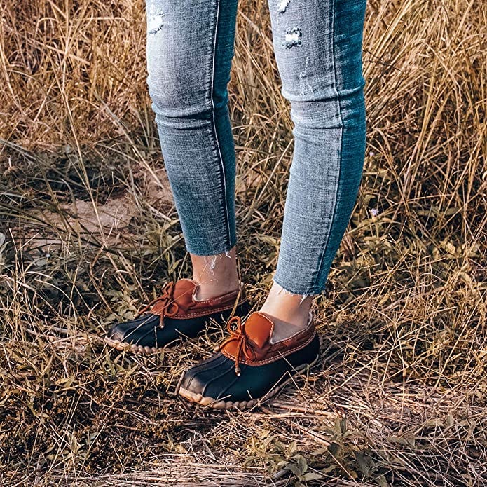 DKSUKO Slip On Flat Duck Waterpoof Loafer Shoes