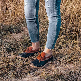 DKSUKO Slip On Flat Duck Waterpoof Loafer Shoes