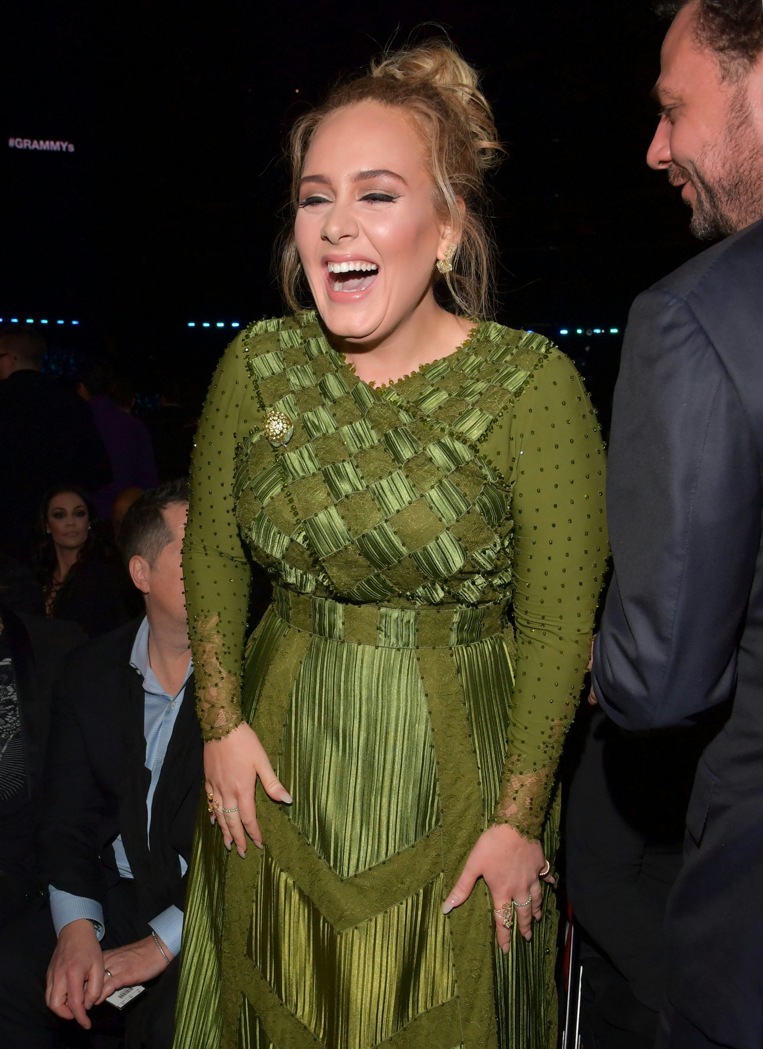 Adele at The 59th GRAMMY Awards