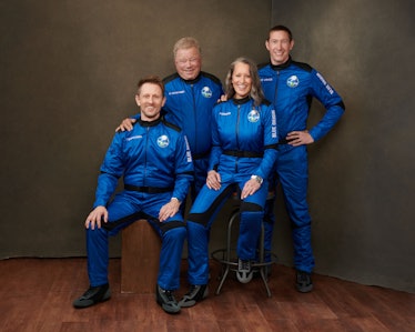 The astronauts and crew of Blue Origin’s NS-18 flight, which departs the West Texas Earth for the ed...