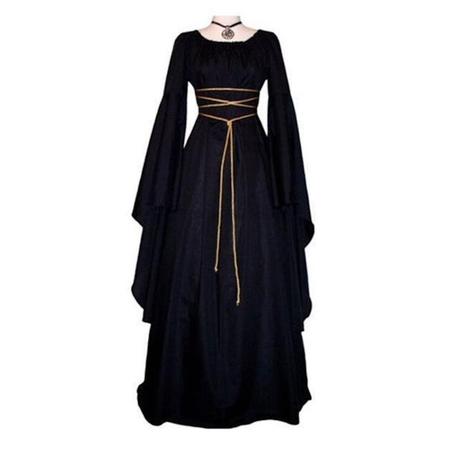 Product image for women's witch costume; black dress