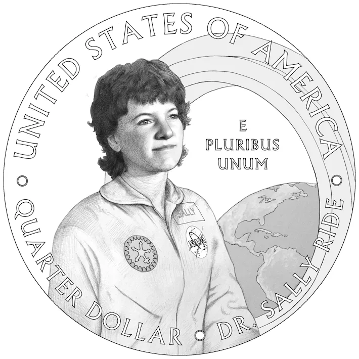 Sally Ride will become the first female astronaut on a U.S. quarter