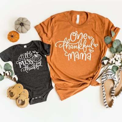 Mia Belle Girls | Matching Orange Flannel Shirts | Mommy & Me Orange / 10Y
