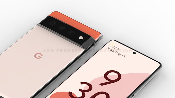 Google Pixel 6 phone rendered image