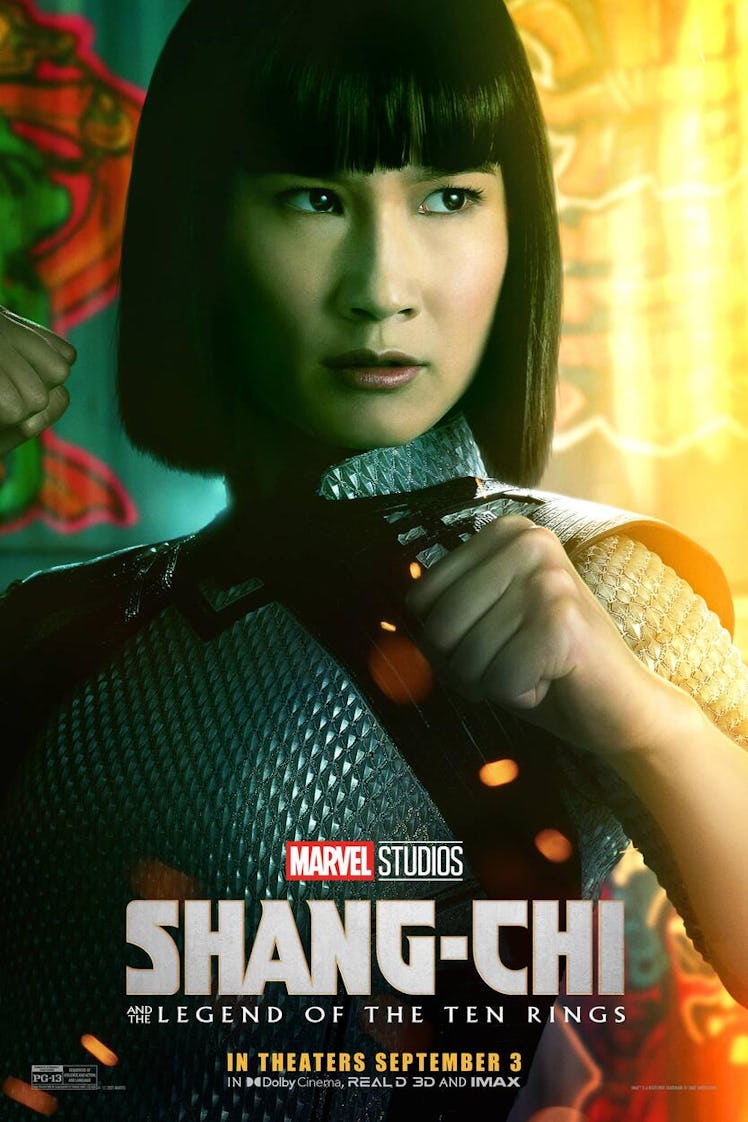 A Shang-Chi and The Legend Of the Ten Rings movie poster featuring Shang-Chi's little sister, Xialin...