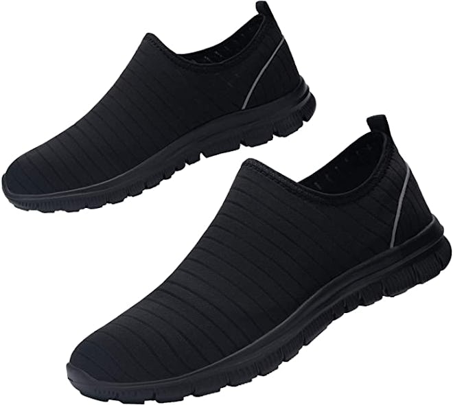 DYKHMILY Waterproof Lightweight Steel Toe Sneakers 