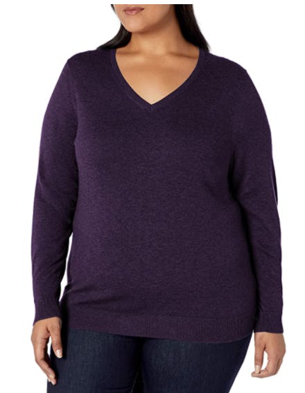 Amazon Essentials Plus-Size V-Neck Sweater