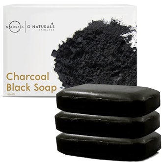 O Naturals Activated Charcoal Black Bar Soap (3- Pack)
