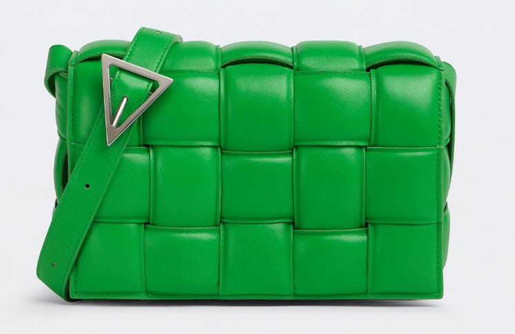 Bottega Veneta's Padded Cassette Bag in parakeet green. 